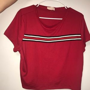 Red crop top